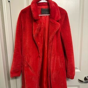 Cavalini Women's Vibrant Red Teddy Jacket in GREAT CONDITION